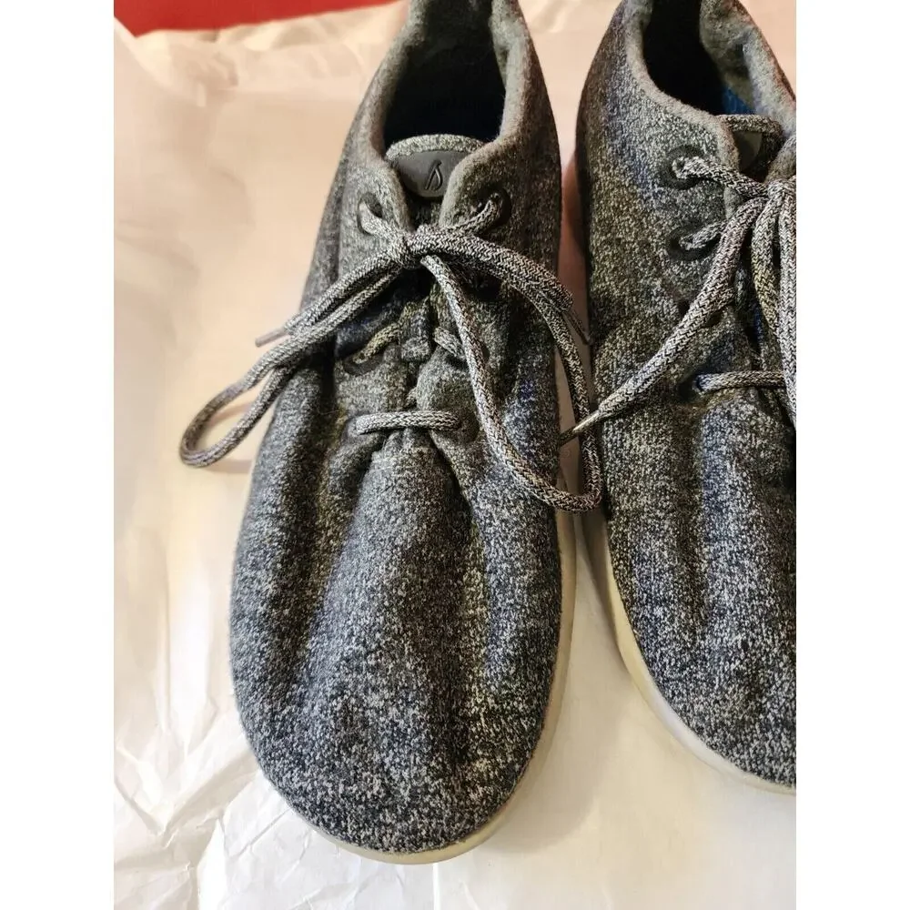 Allbirds Runners Shoes Natural Black Grey 0219 NV1 Merino Wool Men's US Size 12